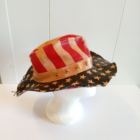 Goldcoast Sunwear Stars & Stripes Cowgirl Hat - Picture 8 of 8